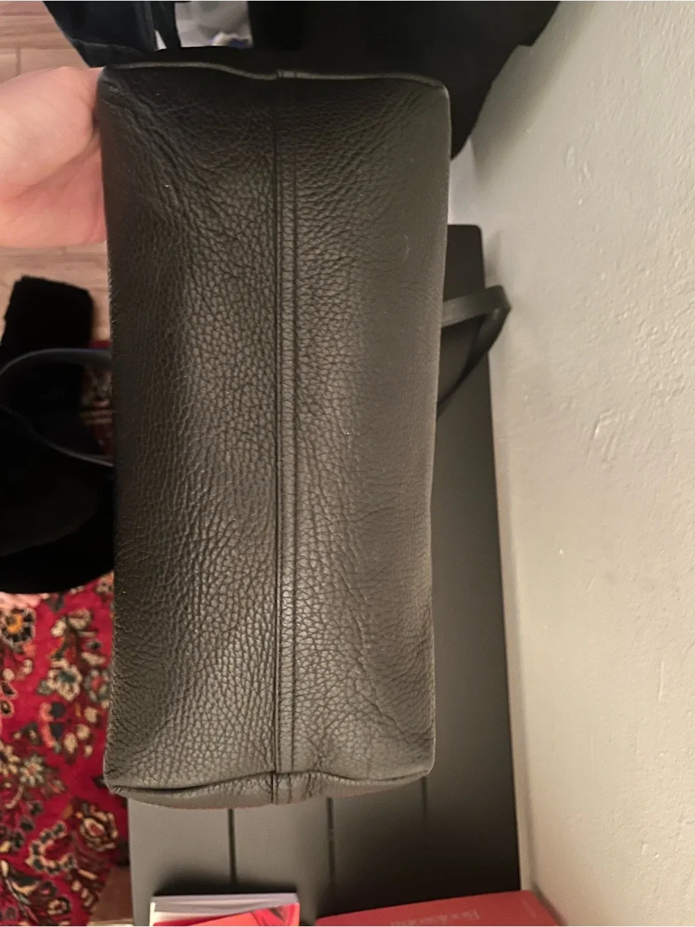 Cuyana - Tall Pebbled Black Leather Zippered Tote Bag - GUC - Picture 4 of 10
